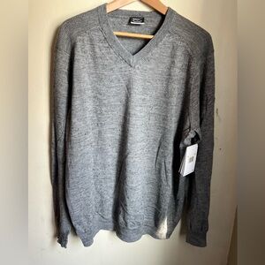 NIKE Gray GOLF  V-Neck Men's Sweater